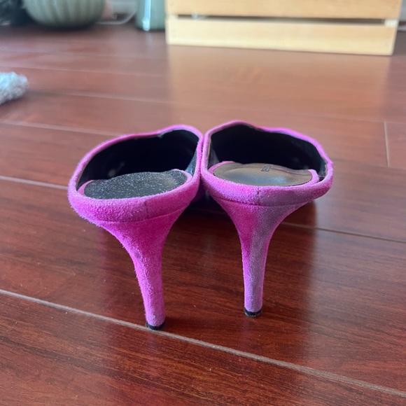 Used Fuchsia Rebecca Minkoff Mules with Box - Picture 6 of 11